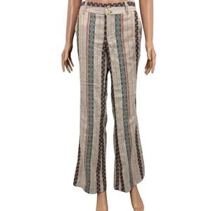 Elevenses 6 linen blend floral flare leg pants P3 3550